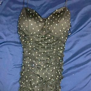 Black Party Dress with rhinestones